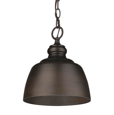 Golden Lighting Holmes 1-Light Pendant in Rubbed Bronze
