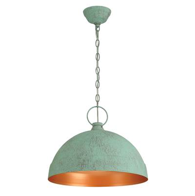 Golden Lighting Lincoln 1-Light Pendant in Green Patina