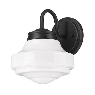Golden Lighting Ingalls 1-Light Wall Sconce in Matte Black