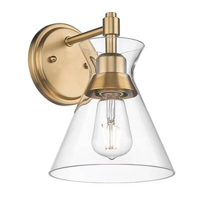 Golden Lighting Malta 1-Light Wall Sconce in Brushed Champagne Brass