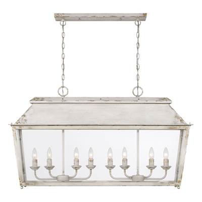 Golden Lighting Abingdon 8-Light Island Pendant in Antique Ivory