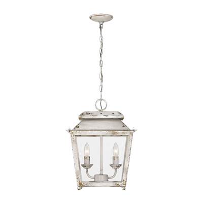 Golden Lighting Abingdon 2-Light Pendant in Antique Ivory