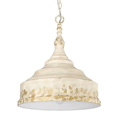 Golden Lighting Keating 3-Light Pendant in Antique Ivory