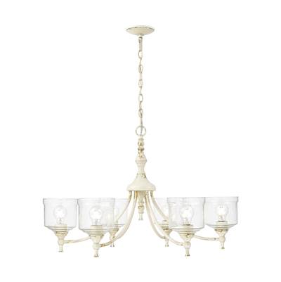 Golden Lighting Keating 6-Light Chandelier in Antique Ivory
