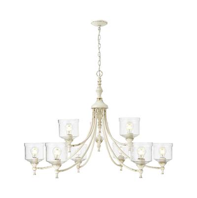 Golden Lighting Keating 9-Light Chandelier in Antique Ivory
