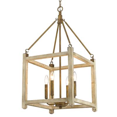 Golden Lighting Wry Lighting Orville Pendant - 4-Light in Burnished Chestnut