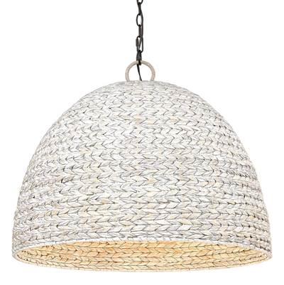 Golden Lighting Rue 8-Light Chandelier in Matte Black and Rubbed Bronze Shade