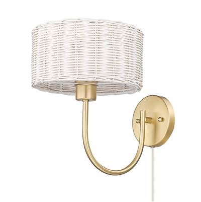 Golden Lighting Erma 1-Light Wall Sconce in Brushed Champagne Brass