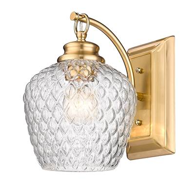 Golden Lighting Adeline 1-Light Wall Sconce in Modern Brushed Gold