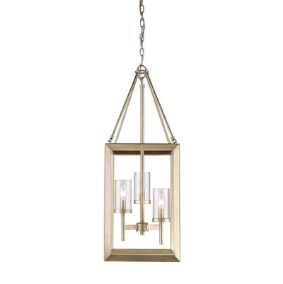 Golden Lighting Smyth 3-light Pendant in White Gold