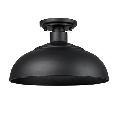 Golden Lighting Levitt 1 Light Outdoor Ceiling Fixture in Natural Black