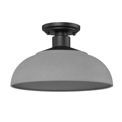 Golden Lighting Levitt 1 Light Outdoor Ceiling Fixture in Natural Black and Natural Gray