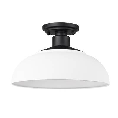 Golden Lighting Levitt 1 Light Outdoor Ceiling Fixture in Natural Black and Natural White