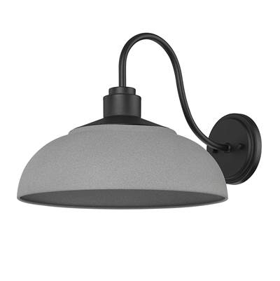 Golden Lighting Levitt 1-Light Outdoor Wall Lantern in Natural Black and Natural Gray