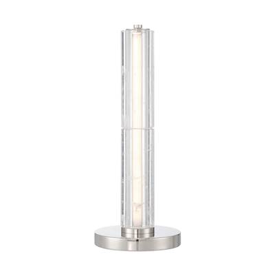 Golden Lighting Crystallo Integrated LED Table Lamp in Polished Nickel