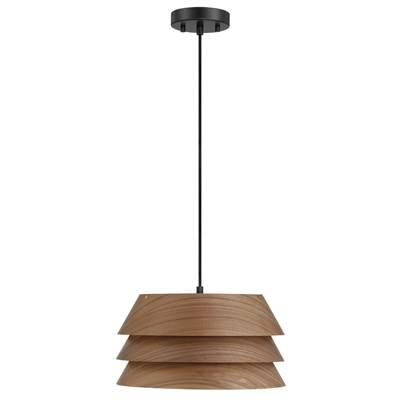 Golden Lighting Aalto 1-Light 6" Pendant in Dark Walnut