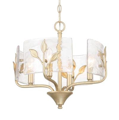 Golden Lighting Bloem 4-Light Pendant in White Gold