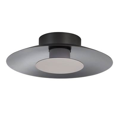 Golden Lighting Luma Integrated LED Flush Mount in Graphite and Coffee Silver Accent