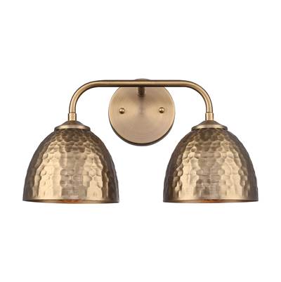 Golden Lighting Shepard 2-Light Vanity in Modern Brass