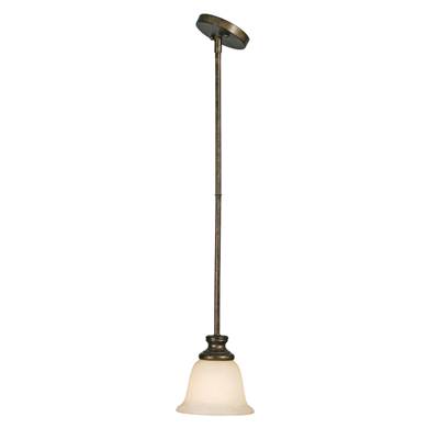 Golden Lighting Heartwood 1-Light Pendant in Burnt Sienna