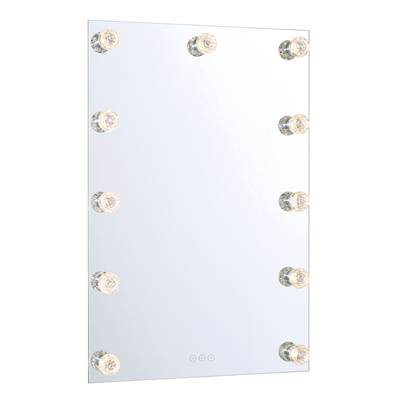 Golden Lighting Starlight 24" LED Mirror - Rose Diffusers in Matte White
