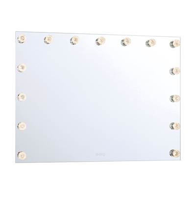 Golden Lighting Starlight 36" LED Mirror - Rose Diffusers in Matte White
