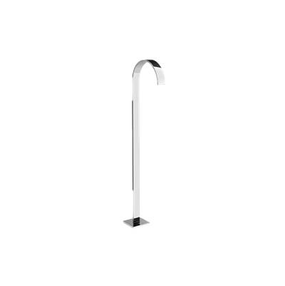Graff Sade Floor-Mounted Tub Filler - Spout Only in Unfinished Brass