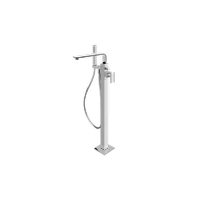Graff Targa Floor-Mounted Tub Filler in Unfinished Brass