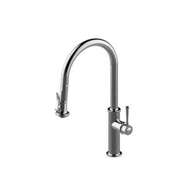 Graff Segovia Pull-Down Kitchen Faucet with Chef's Pro Sprayer in Unfinished Brass