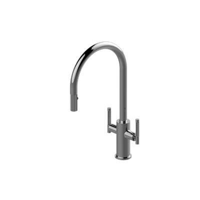 Graff Harley Pull-Down Kitchen Faucet - Two Handle in Brushed Brass PVD