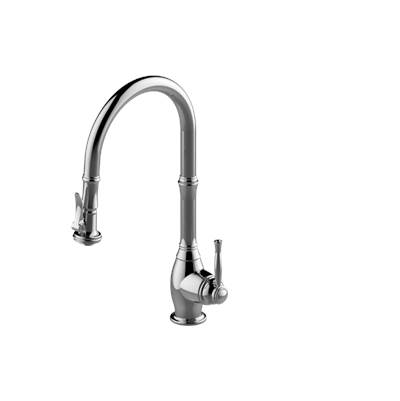 Graff Duxbury Pull-Down Kitchen Faucet - Chef's Pro Sprayer in Unfinished Brass