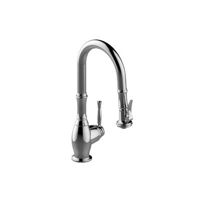 Graff Duxbury Pull-Down Bar Faucet - Chef's Pro Sprayer in Brushed Brass Pvd