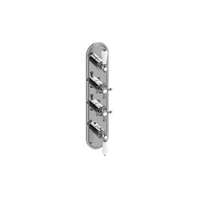 Graff Adley Traditional Valve Trim - Four Handles in 24k Gold Plated