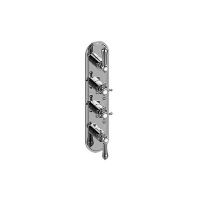 Graff Adley Traditional Valve Trim - Four Handles in 24k Gold Plated