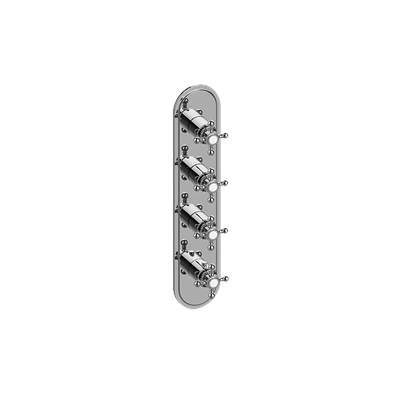 Graff Adley Traditional M-Series Four-Handle Valve Trim in 24k Gold Plated