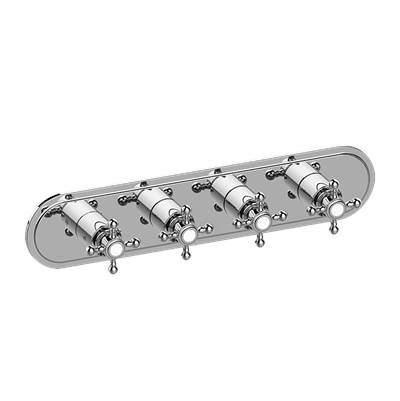 Graff Adley M-Series Valve Trim - Four Handles in 24k Gold Plated