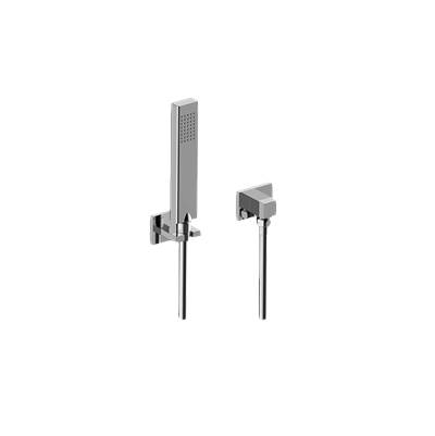 Graff Contemporary Handshower with Wall Bracket in Unfinished Brass
