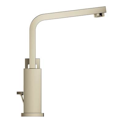 Grohe Eurocube Single Hole Bathroom Faucet - Single Handle - L-Size - 1.2 GPM in Brushed Nickel