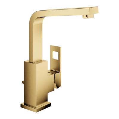 Grohe Eurocube Single Hole Bathroom Faucet - Single Handle - L-Size - 1.2 GPM in Brushed Cool Sunrise