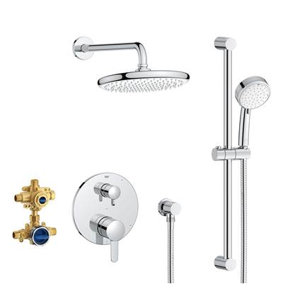 Grohe Cosmopolitan Pressure Balance Valve Trim - Rain Shower in Chrome
