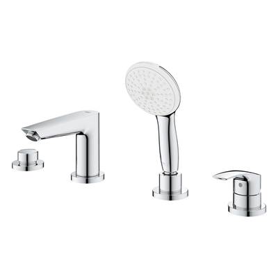 Grohe Eurosmart Ohm Tub Faucet - 4-Hole - 1.5 GPM Hand Shower in Chrome