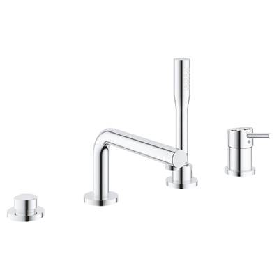 Grohe Concetto Roman Tub Faucet - Single Handle - 4-Hole Deck Mount - 1.75 GPM with Hand Shower in Chrome