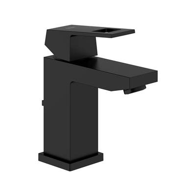 Grohe Eurocube Single Hole Bathroom Faucet - Single Handle - S-Size - 1.2 GPM in Matte Black