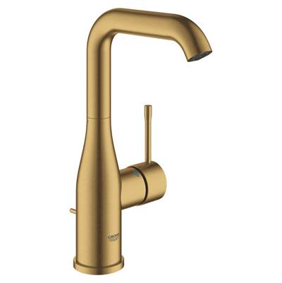 Grohe Essence New Single Hole Bathroom Faucet - Single Handle - L-Size - 1.2 GPM in Brushed Cool Sunrise