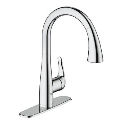 Grohe Elberon OHM Sink C-Spout Dual Spray Kitchen Faucet