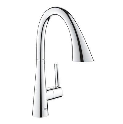 Grohe Zedra Single-Handle Pull-Down Bar Faucet - Triple Spray - 1.75 GPM in Chrome
