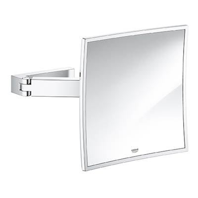 Grohe Selection Cube Shaving Mirror in Chrome