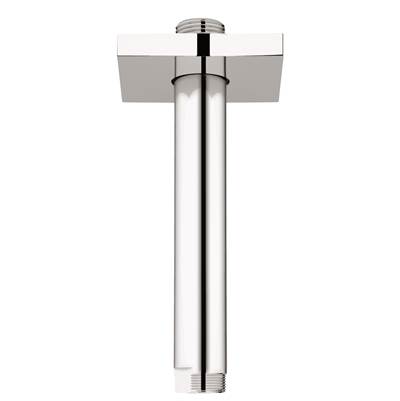 Grohe Rainshower 6" Ceiling Shower Arm - Square Flange in Chrome
