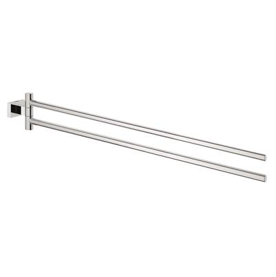 Grohe Essentials Cube Double Towel Bar - 18" in Chrome