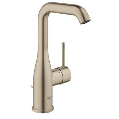 Grohe Essence New Single Hole Bathroom Faucet - Single Handle - L-Size - 1.2 GPM in Brushed Nickel